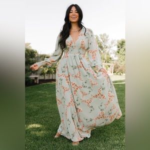 Baltic Born maxi dress - sage floral